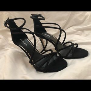 Gianna Bini Black Sparkly Sexy  Heels